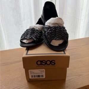 ASOS Black Woven Sandals